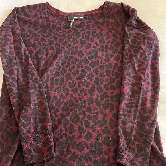 The kooples, maroon leopard sweater, XS - Picture 1 of 3